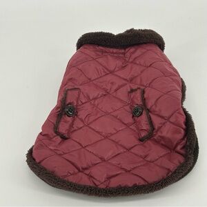 Dog puffer coat medium M pet jacket vest sweater shirt pink Sherpa
